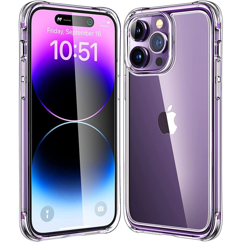 OEM - Carcasa Silicona Slim iPhone 14 Pro max y Vidrio Templado Completo
