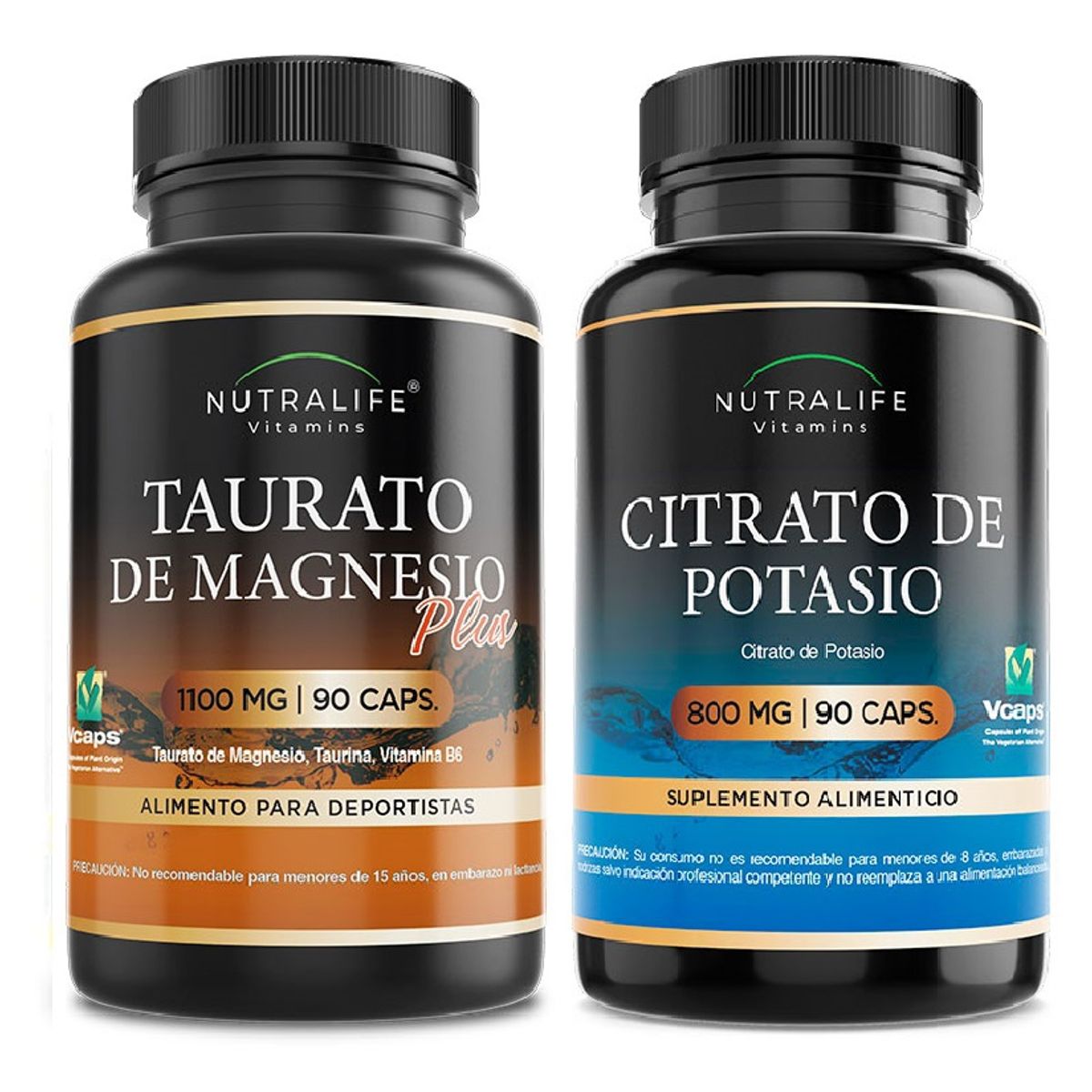 NUTRALIFE - Pack Taurato De Magnesio Plus + Citrato Potasio Puro Lf 2x90 Capsulas