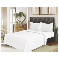 Ropa de cama Juego de sabanas para cama King BLANCO