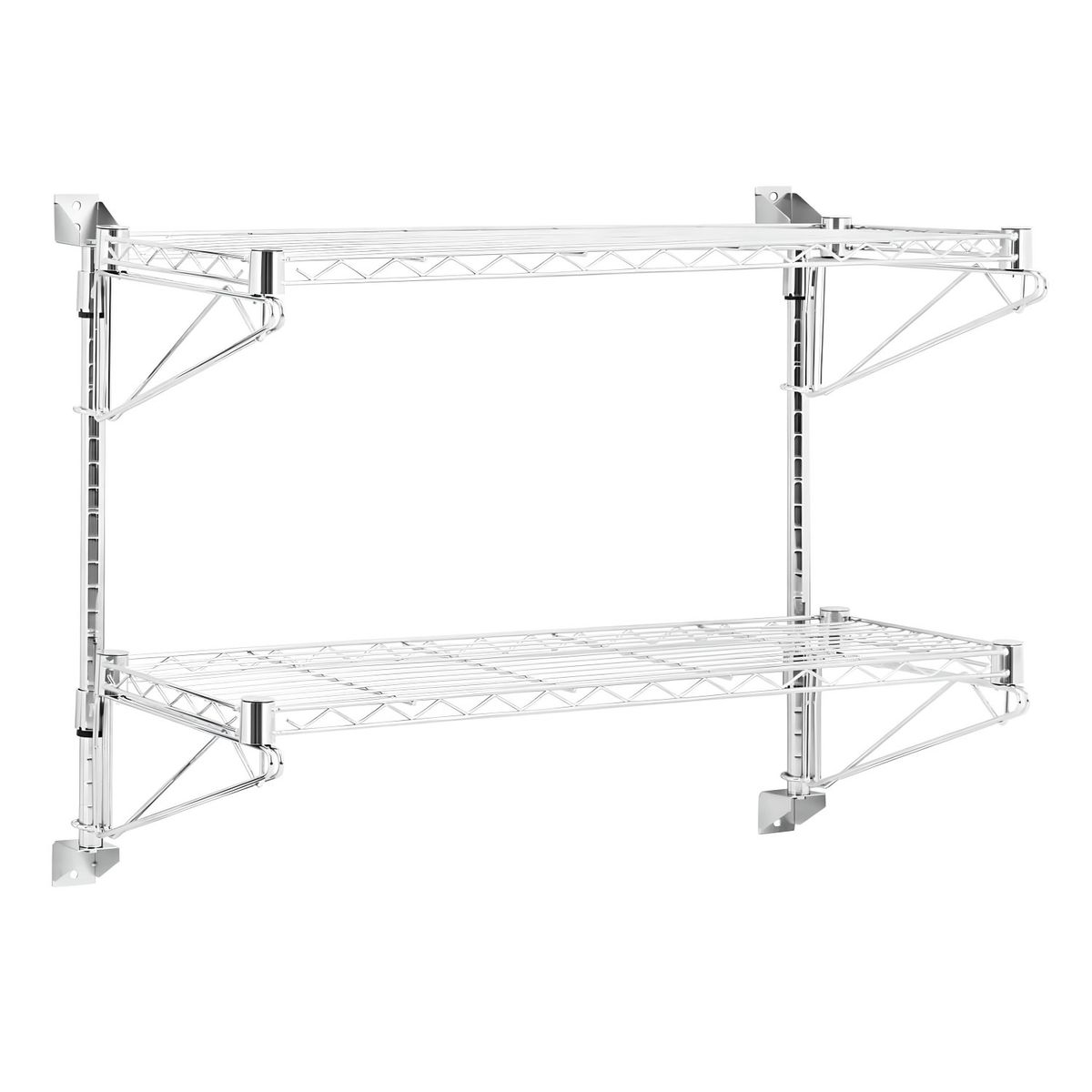 PROCHEF - Repisa 2 bandejas 90x35x80 cm. Acero Cromado. Cap. 300 kg.