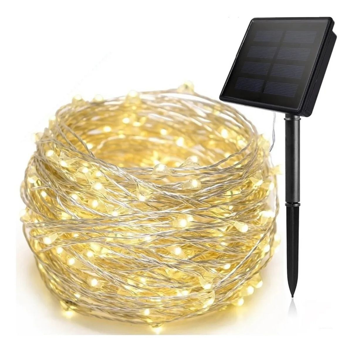 GENERICO - Guirnalda Alambre De Hada Luces Navidad Carga Solar Luz Amarilla 300