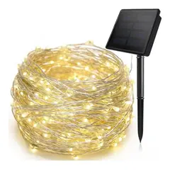 GENERICO - Guirnalda Alambre De Hada Luces Navidad Carga Solar Luz Amarilla 300