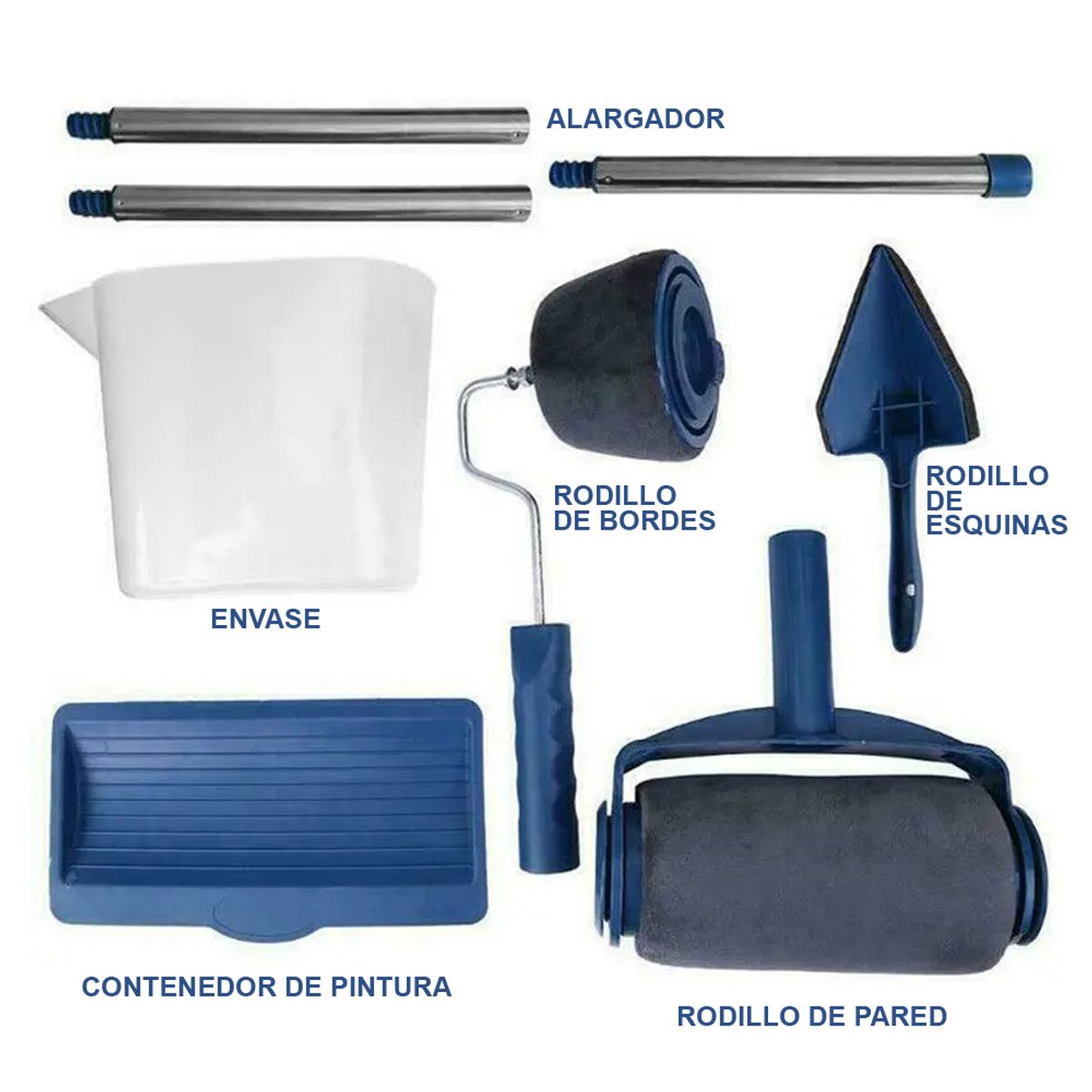 GENERICO - Rodillo Pintar Set Facil Antiderramante Recargable