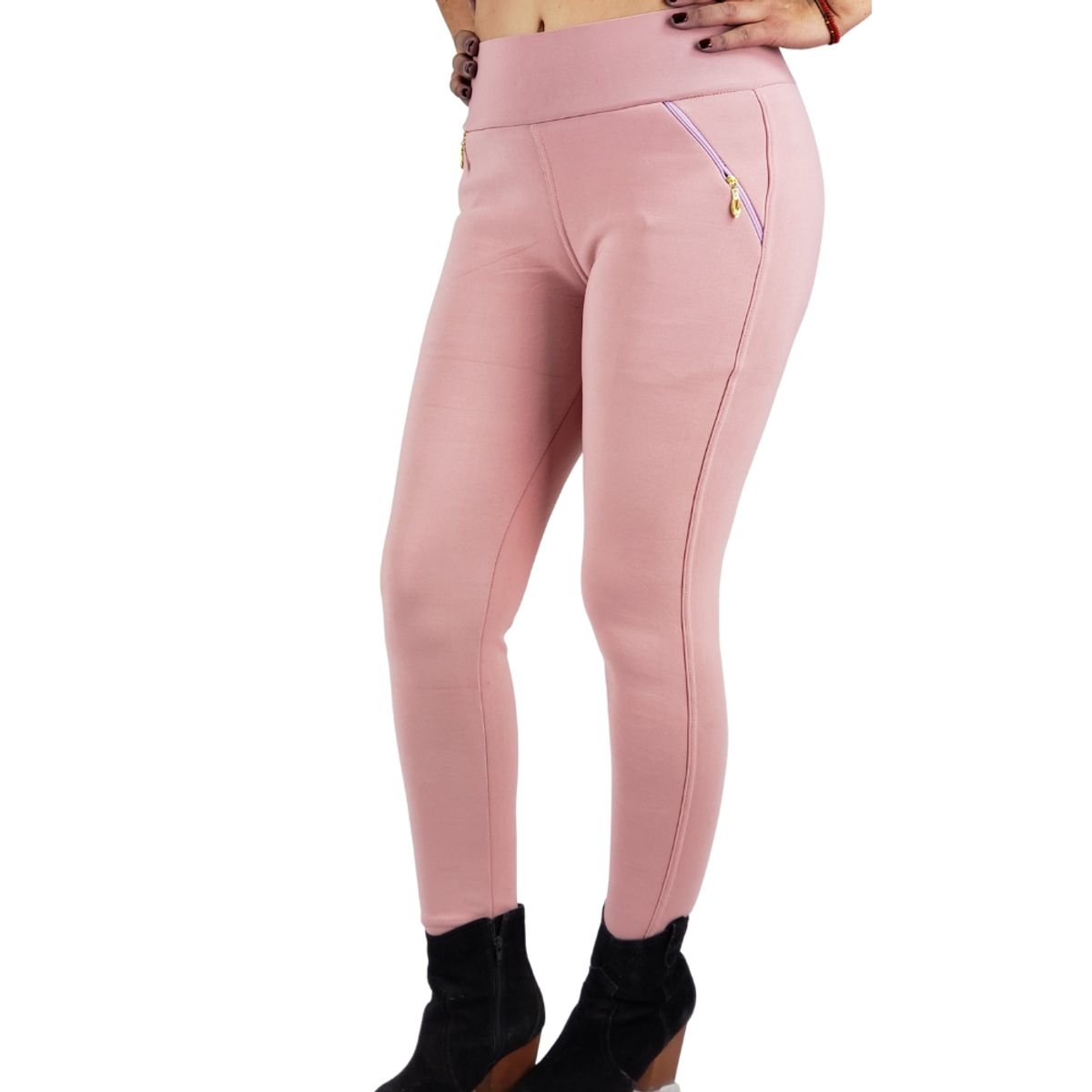 LOOK SHOP - Pantalón Calza Forro Piel Bolsillo Cierre O597