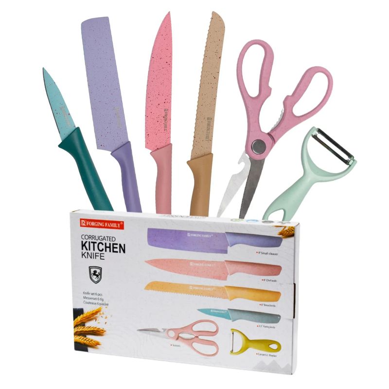 UNIVERSAL - SET DE CUCHILLERIA 6 PIEZAS MULTICOLOR