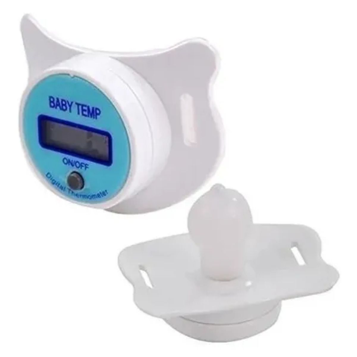 GENERICO - Termómetro Digital Tipo Chupete Para Bebes - Celeste