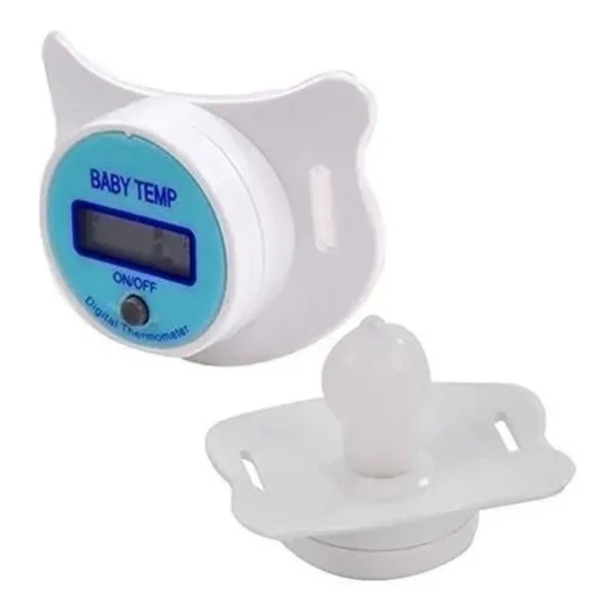 GENERICO - Termómetro Digital Tipo Chupete Para Bebes - Celeste