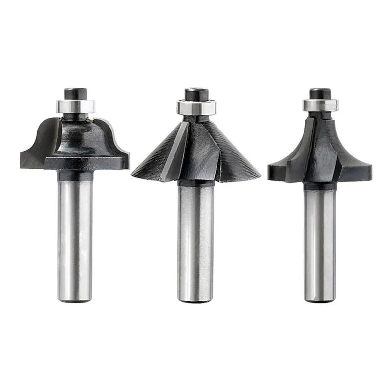 KWB - Kit Set Juego De Fresas 3 Pcs 6.35mm Tupi Router Kwb 757020