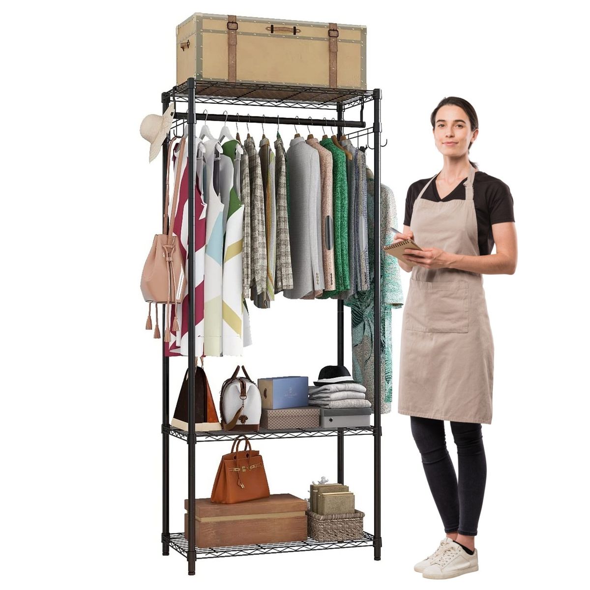 PROCHEF - Closet abierto 90x45x180 cm Acero Pintado Cubierta PVC