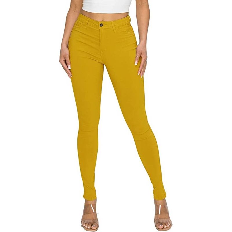 HENNE CLOTHING - Pantalón Leggins Mujer - tiro alto - tipo jeans