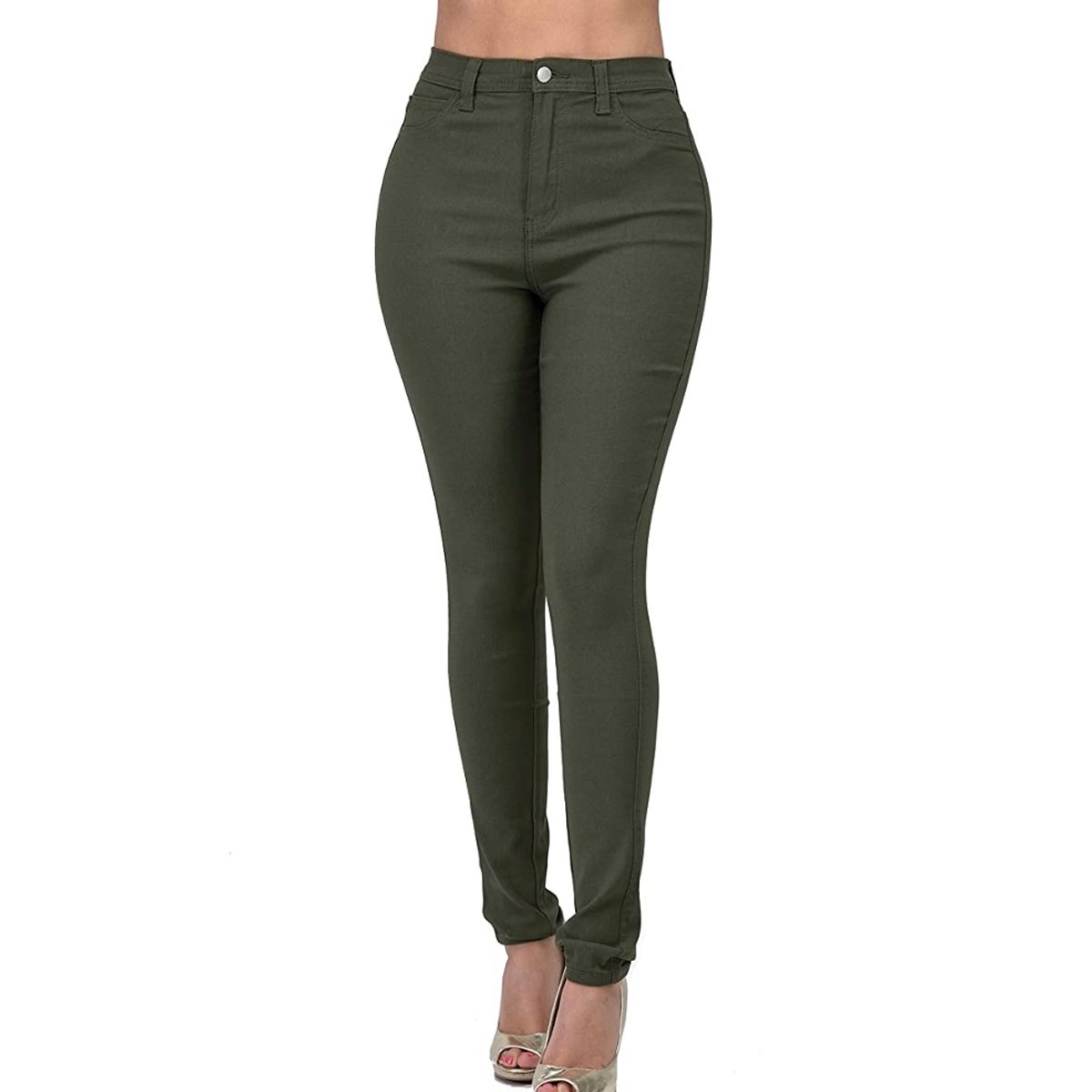 HENNE CLOTHING - Pantalón Leggins Mujer - tiro alto - tipo jeans