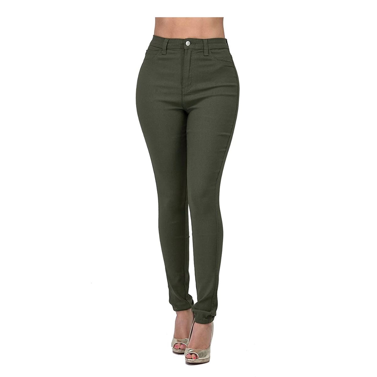 HENNE CLOTHING - Pantalón Leggins Mujer - tiro alto - tipo jeans