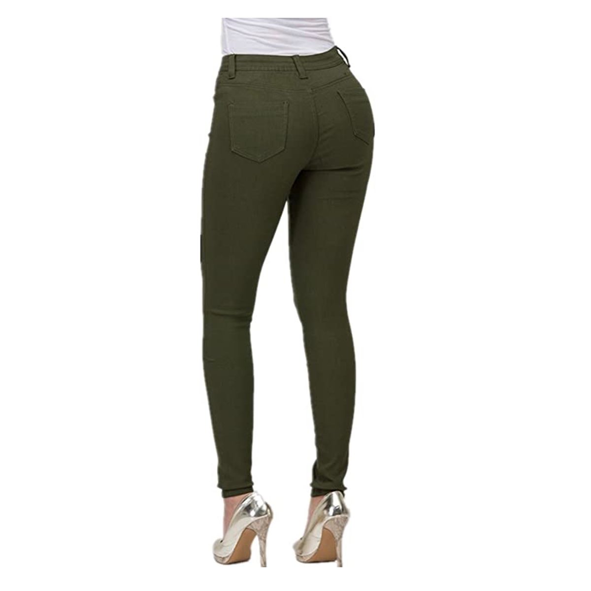 HENNE CLOTHING - Pantalón Leggins Mujer - tiro alto - tipo jeans