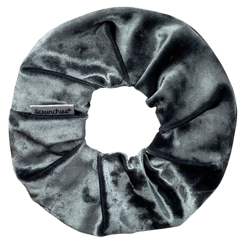 SCRUNCHIES - Scrunchie terciopelo satinado gris