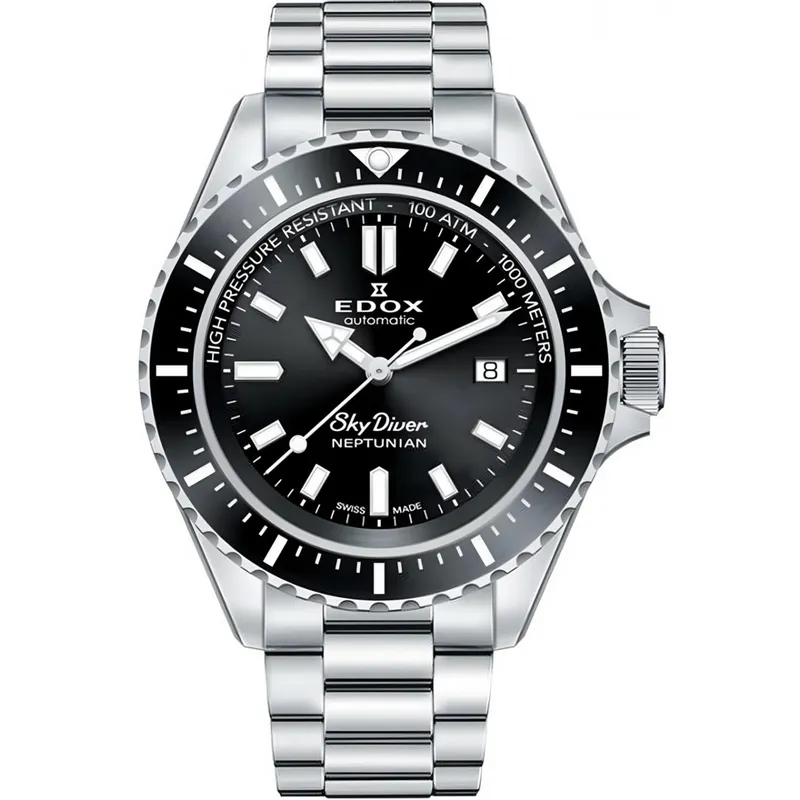EDOX - Reloj Edox Automatico Hombre Sky Diver Negro