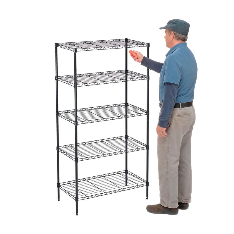 PROCHEF - Estante Epoxico 60x35x150 cm. Acero 5 bandejas Cap. 150 kg.