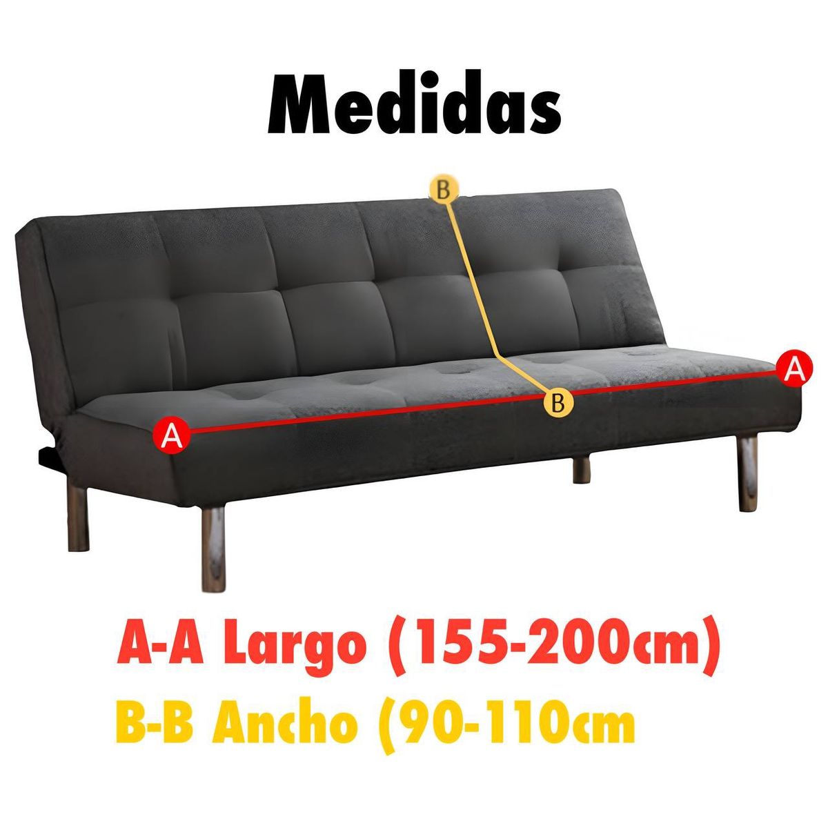 GENERICO - Fundas Cubre Futon Texturizada Y Elasticadas