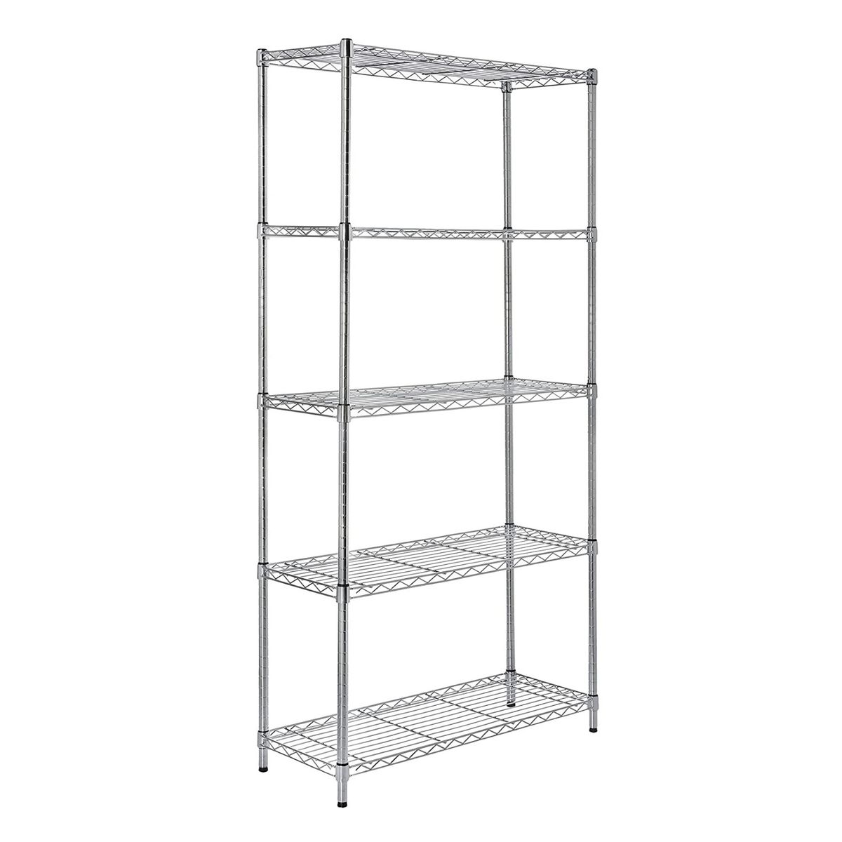 PROCHEF - Estante 90x35x180 cm. Acero Cromado 5 bandejas Cap. 600 kg