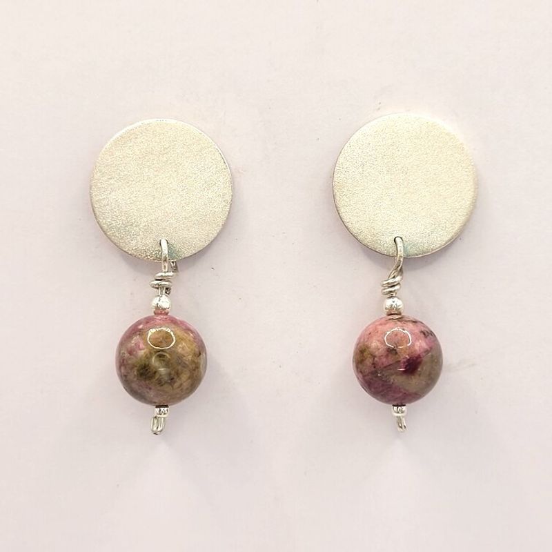 NOT JUST - Aros Pendientes Turmalina.