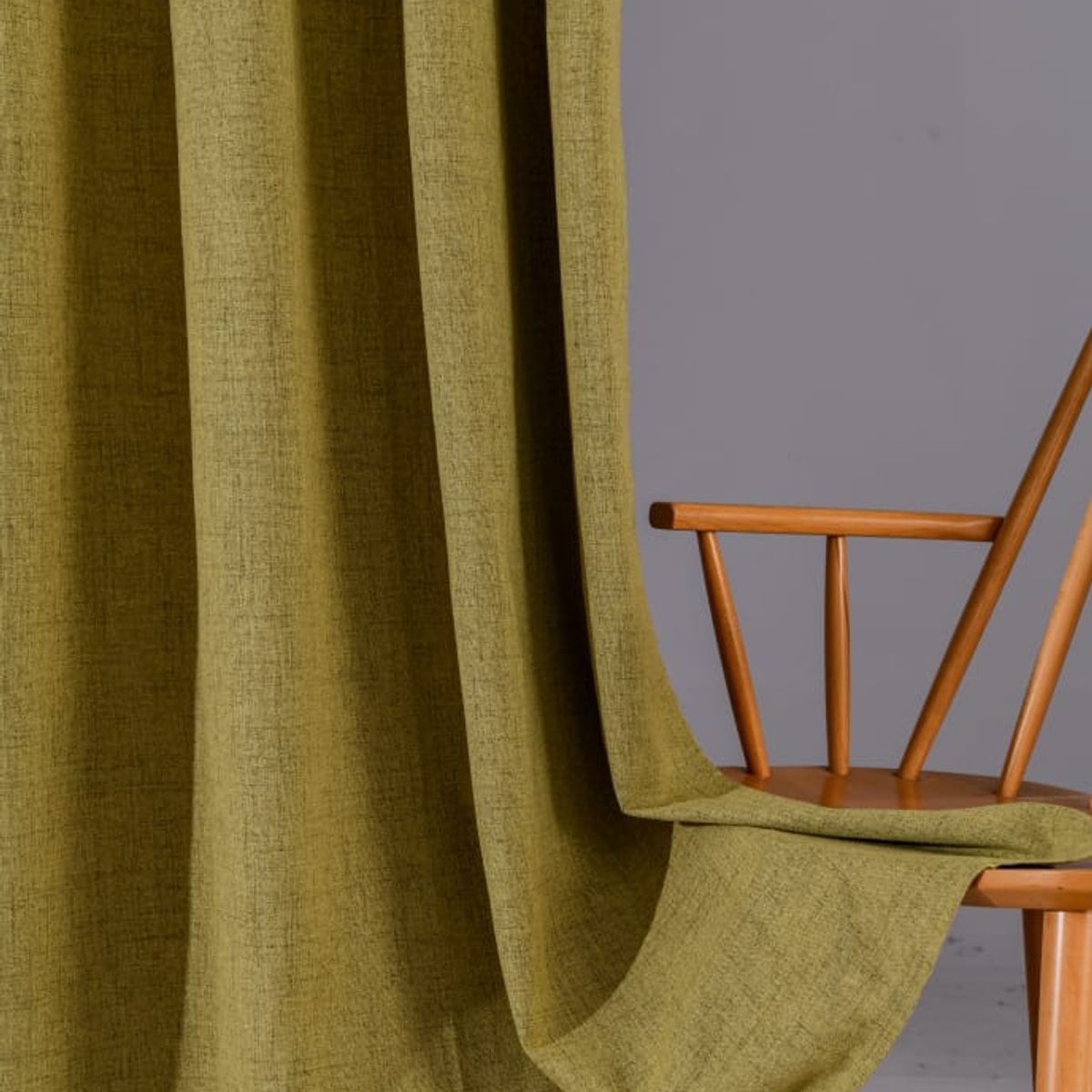 GENERICO - Set de Cortinas de tela Blackout 2 Paños Color Verde