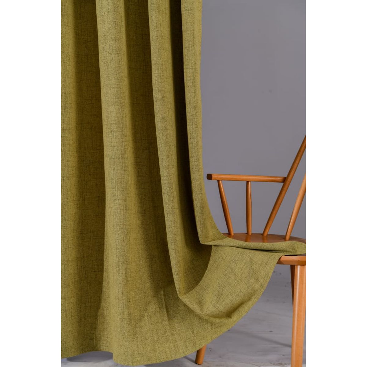 GENERICO - Set de Cortinas de tela Blackout 2 Paños Color Verde