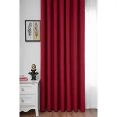 GENERICO - Set de Cortinas de tela Blackout 2 Paños Color Burdeo