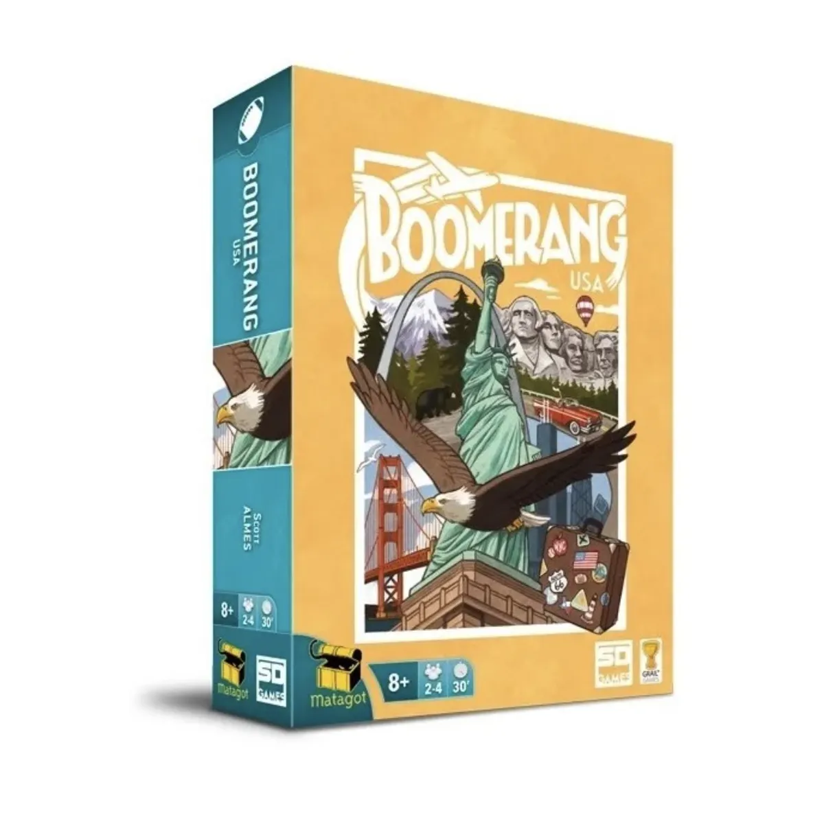 EDGE ENTERTAINMENT - Boomerang Usa - Juego De Mesa Geografia - Español