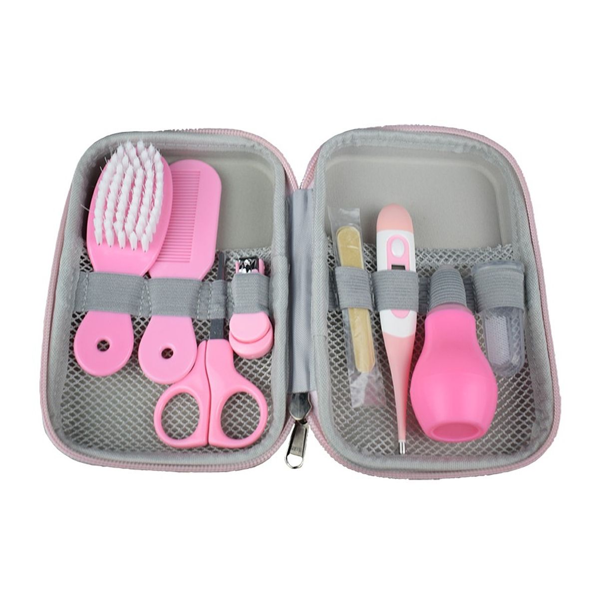 COBABY - SET CUIDADOS BEBE 8 PIEZAS ROSADO MAS ESTUCHE COBABY