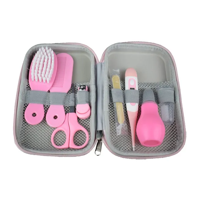 COBABY - SET CUIDADOS BEBE 8 PIEZAS ROSADO MAS ESTUCHE COBABY