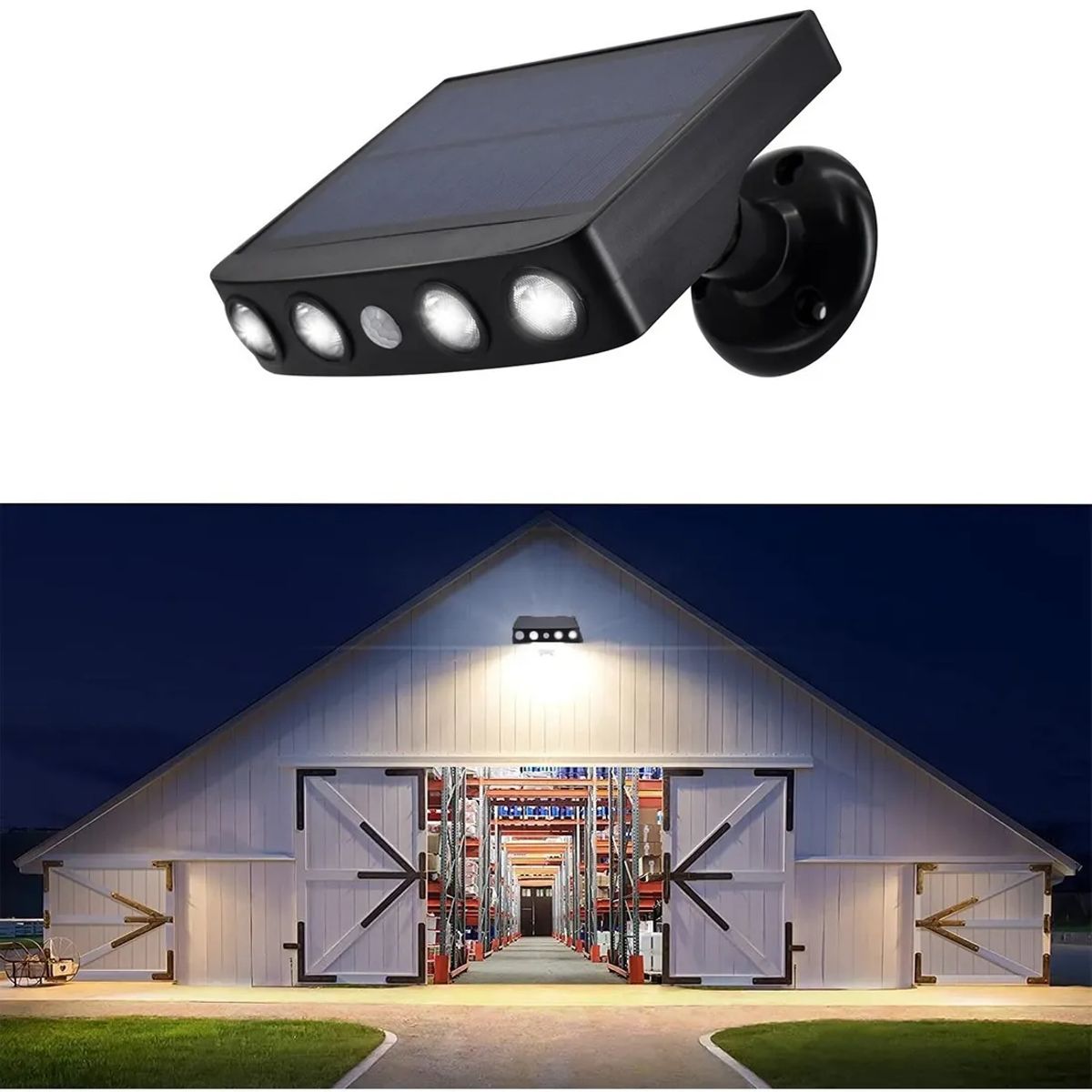 AIZO - Foco Led Camara De Seguridad Solar con sensor de movimiento