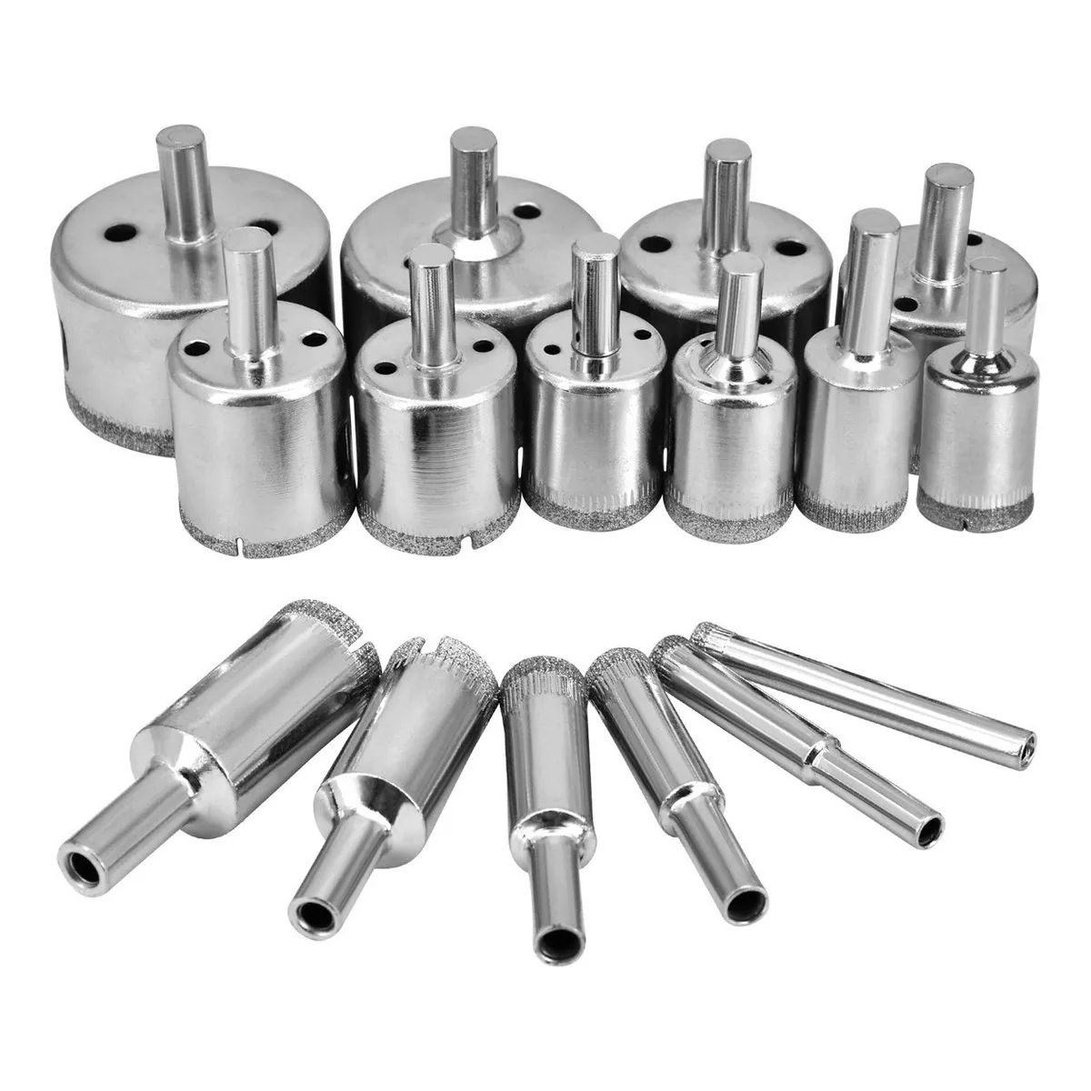 AIZO - Brocas Copa Para Cerámicos Mármol Vidrio Piedra 16pcs  6-50 mm