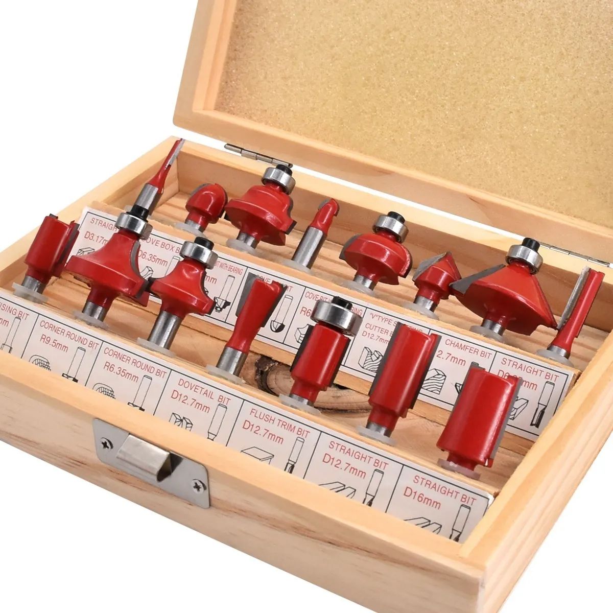 AIZO - AIZO Fresas Carpintería 15pz 6mm para Rebajadora