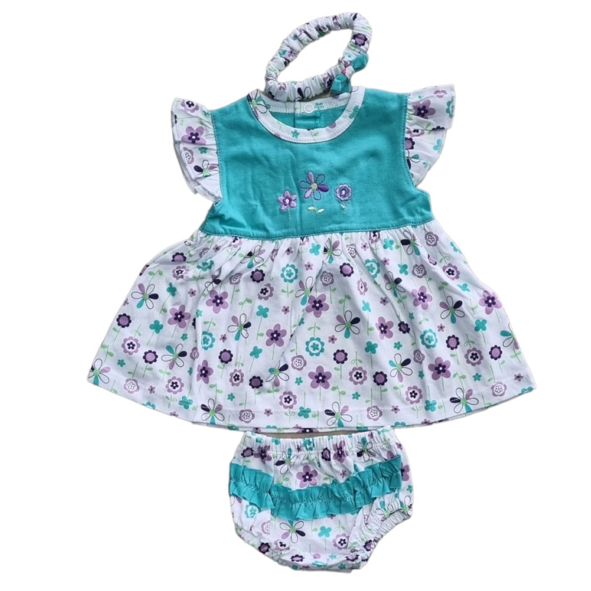 GENERICO - Vestidos Bebe Algodon Pima 3 Piezas Excelente Calidad.