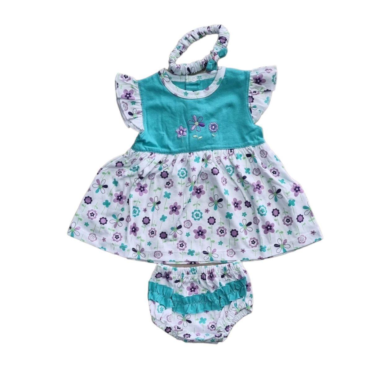 GENERICO - Vestidos Bebe Algodon Pima 3 Piezas Excelente Calidad.