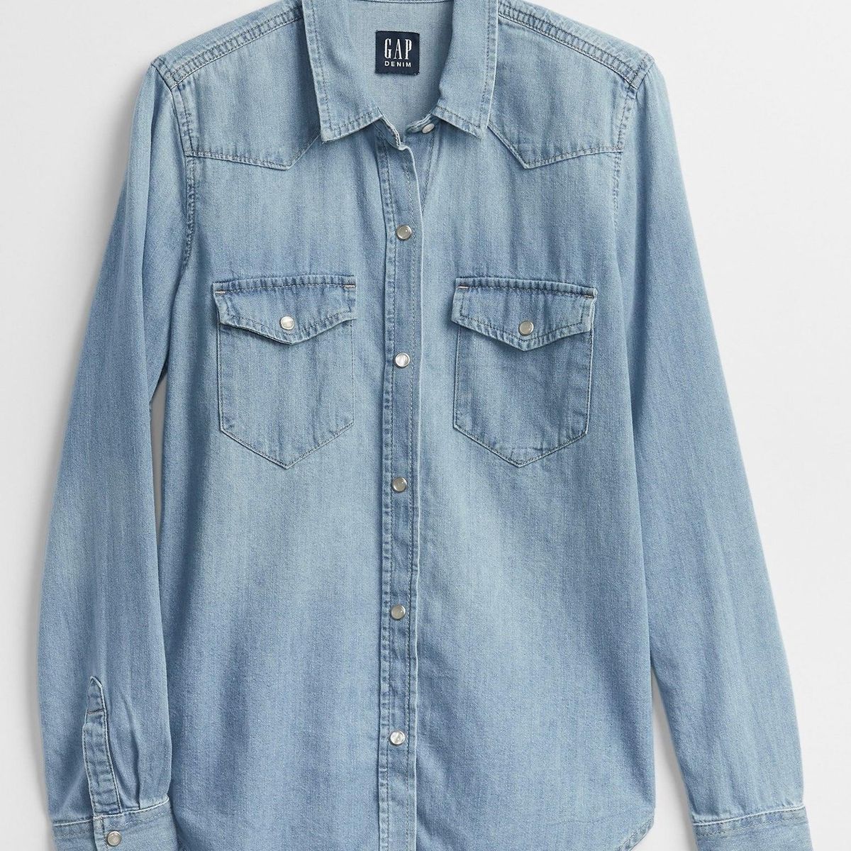GAP - Camisa De Jeans Celeste GAP