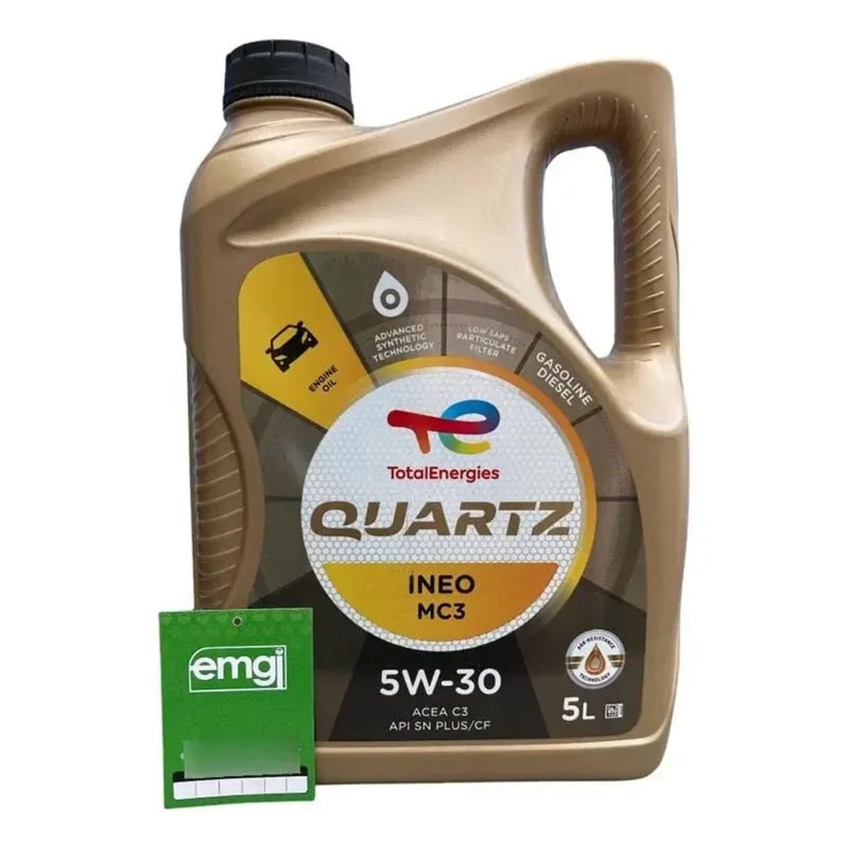 TOTAL - Aceite para motor Total sintético Quartz Ineo MC3 5W-30 x 5L