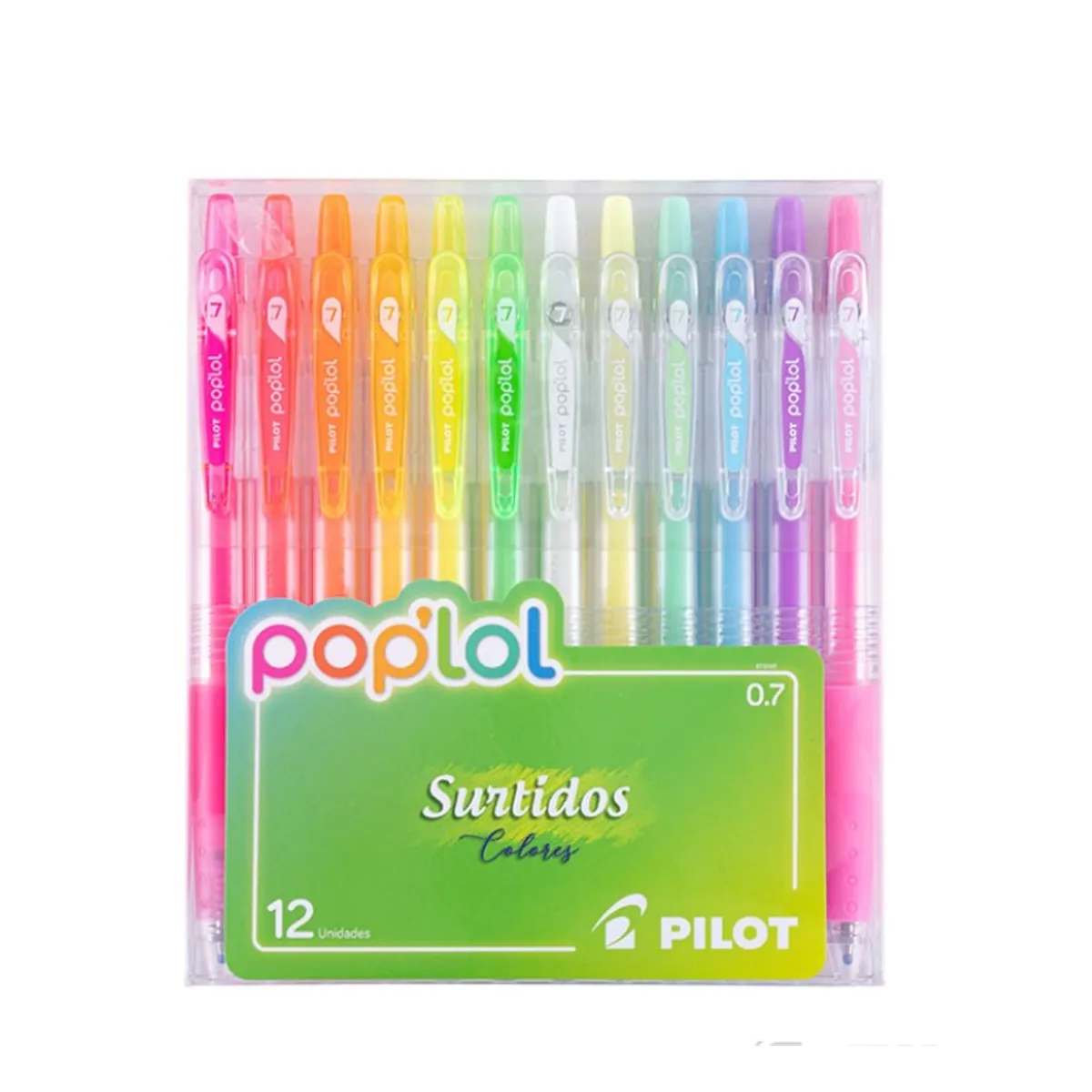 PILOT - Set 12 Lapiz gel POPLOL 0,7 Tutti Frutti Pilot