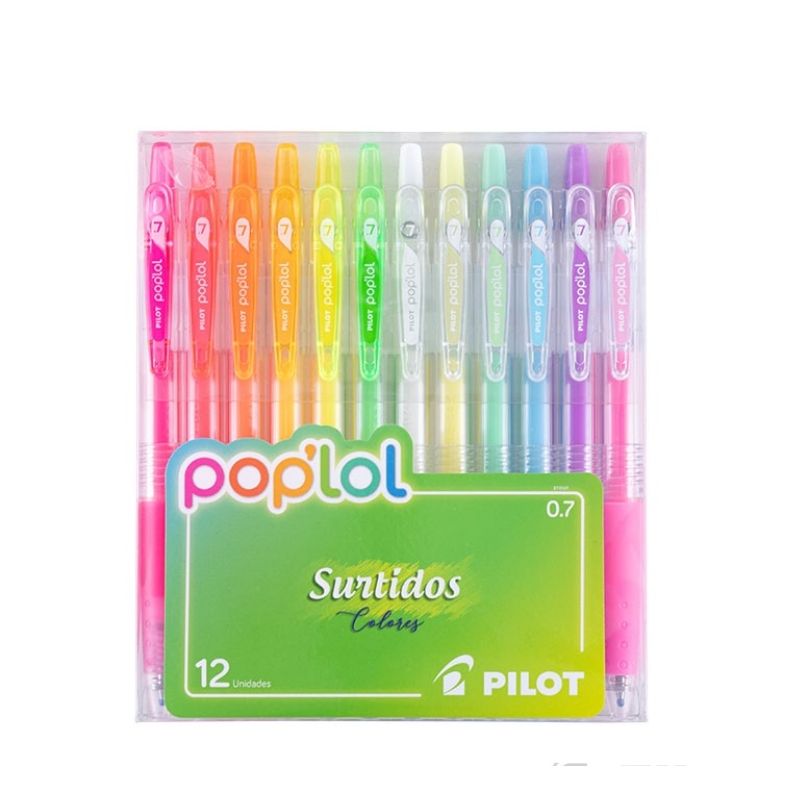 PILOT - Set 12 Lapiz gel POPLOL 0,7 Tutti Frutti Pilot