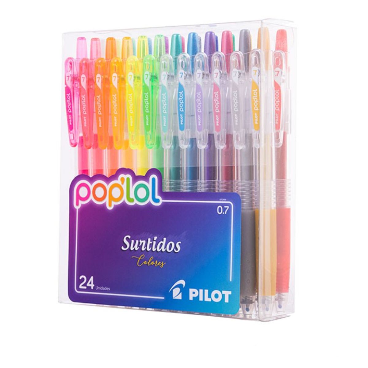 PILOT - Set 24 Lapiz gel POPLOL 0,7 Jelly Jelly Pilot