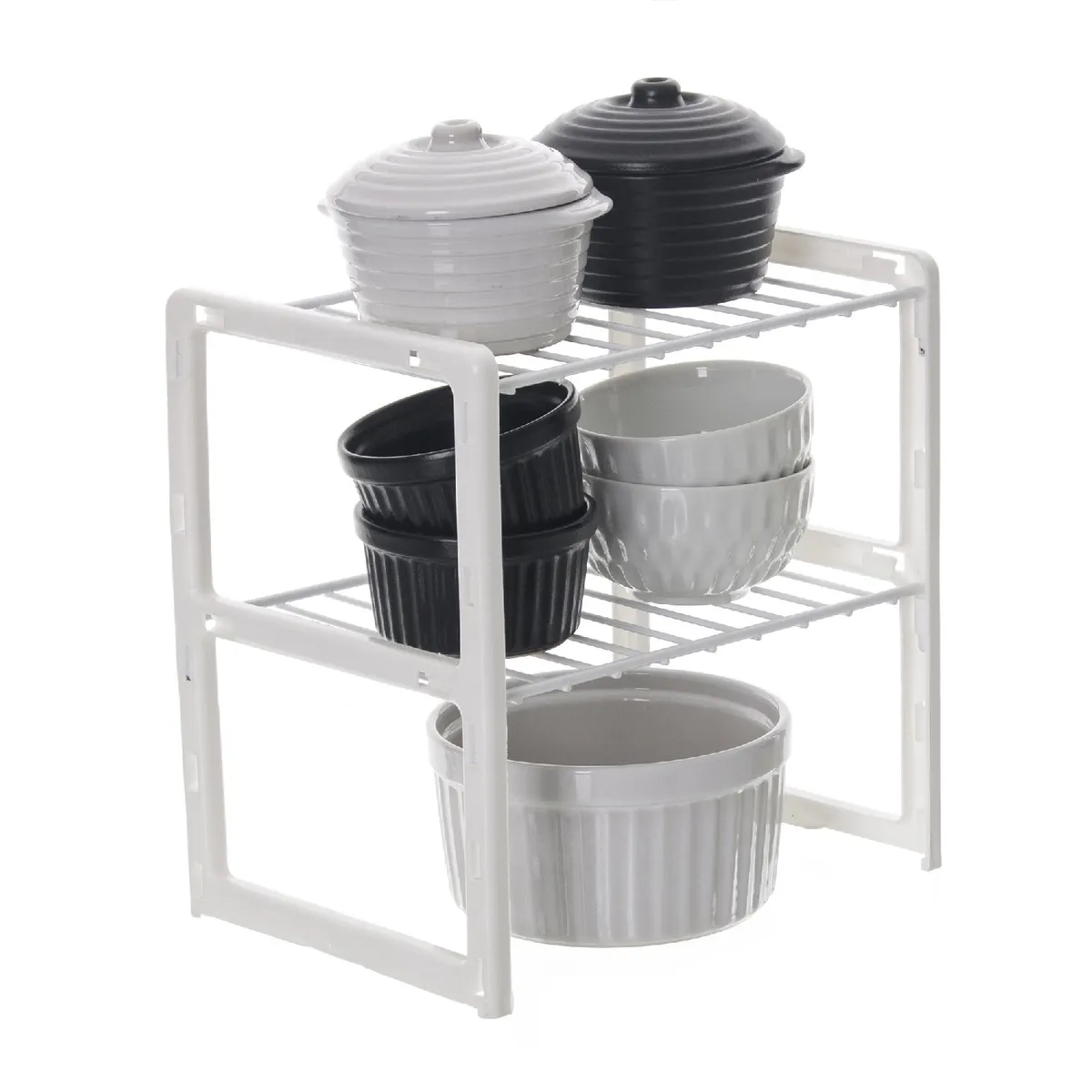 METALTRU - Rack para mueble de cocina pequeño blanco