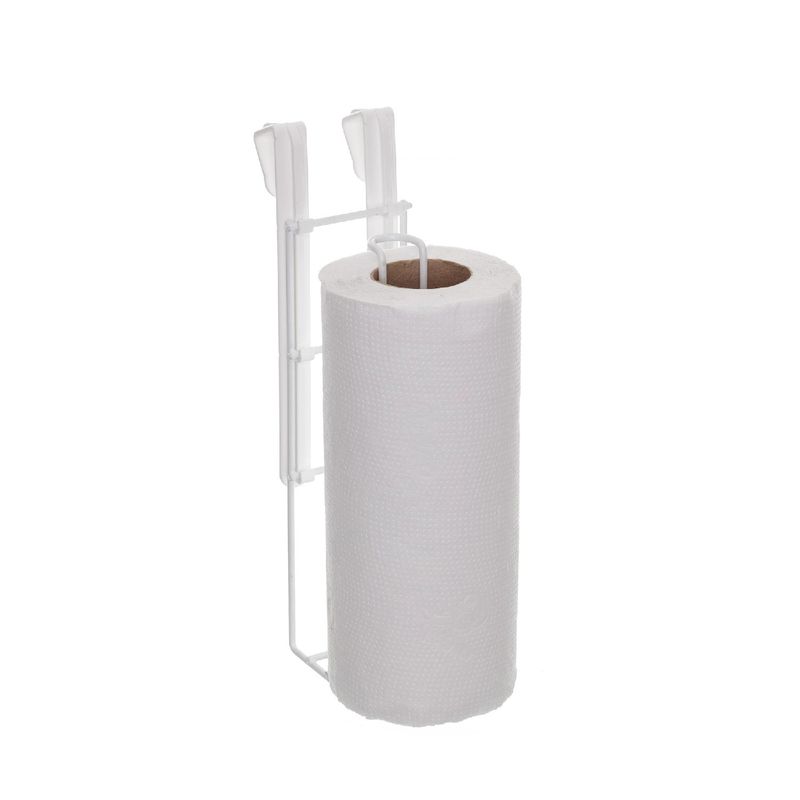 METALTRU - Porta Rollo de papel adaptable blanco