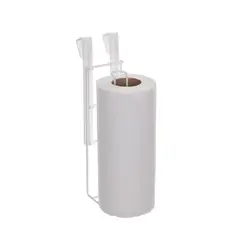 METALTRU - Porta Rollo de papel adaptable blanco