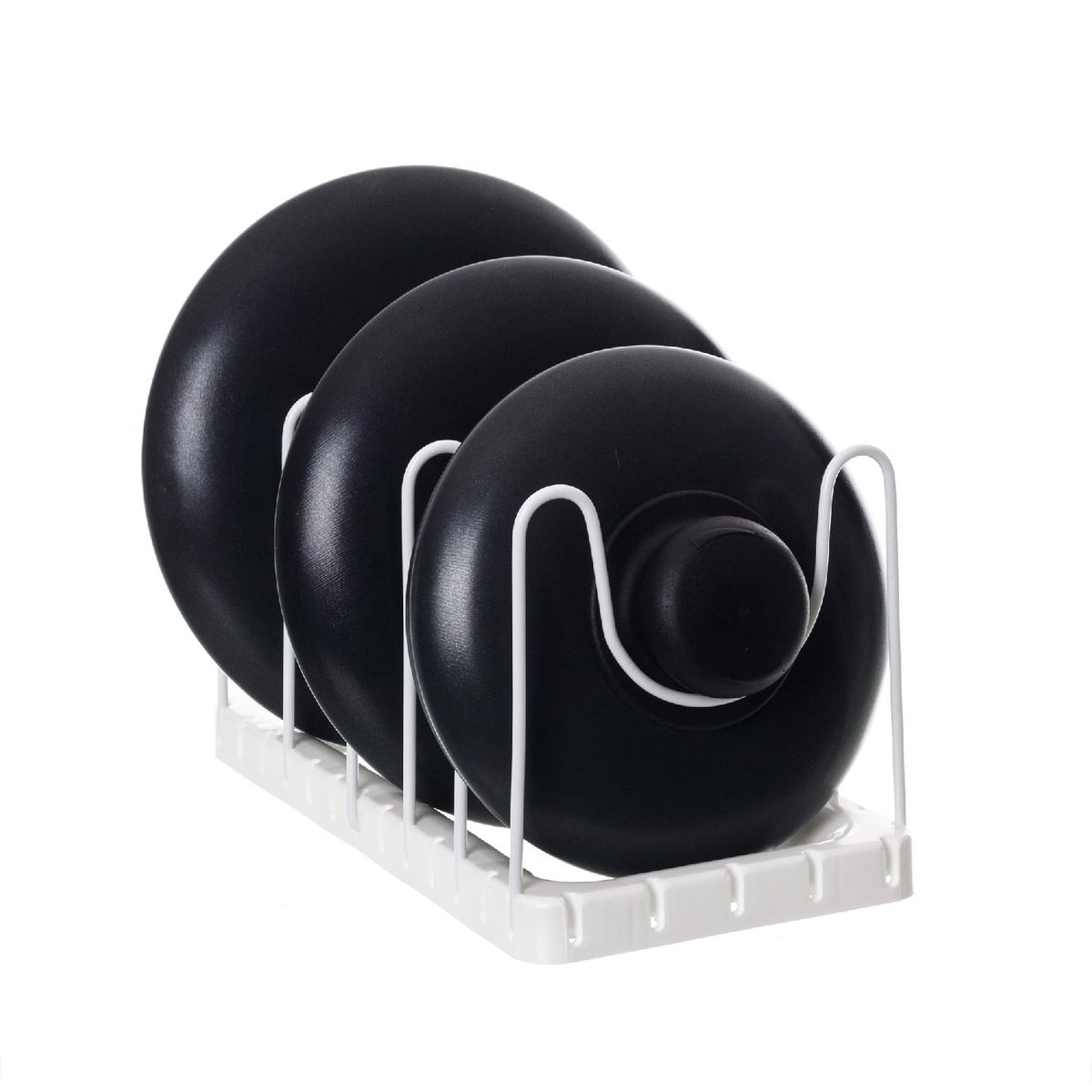 METALTRU - Soporte para tapas de ollas blanco