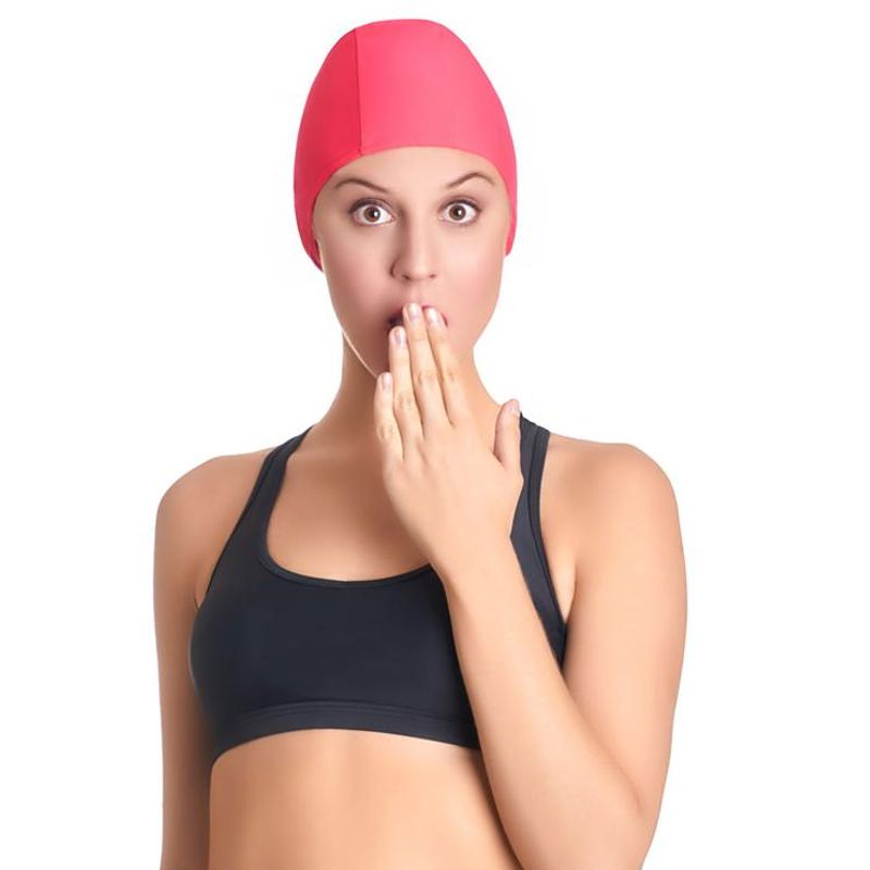 SAMIA - Gorro para piscina de lycra rojo SAMIA