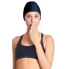 SAMIA - Gorro para piscina de lycra Negro