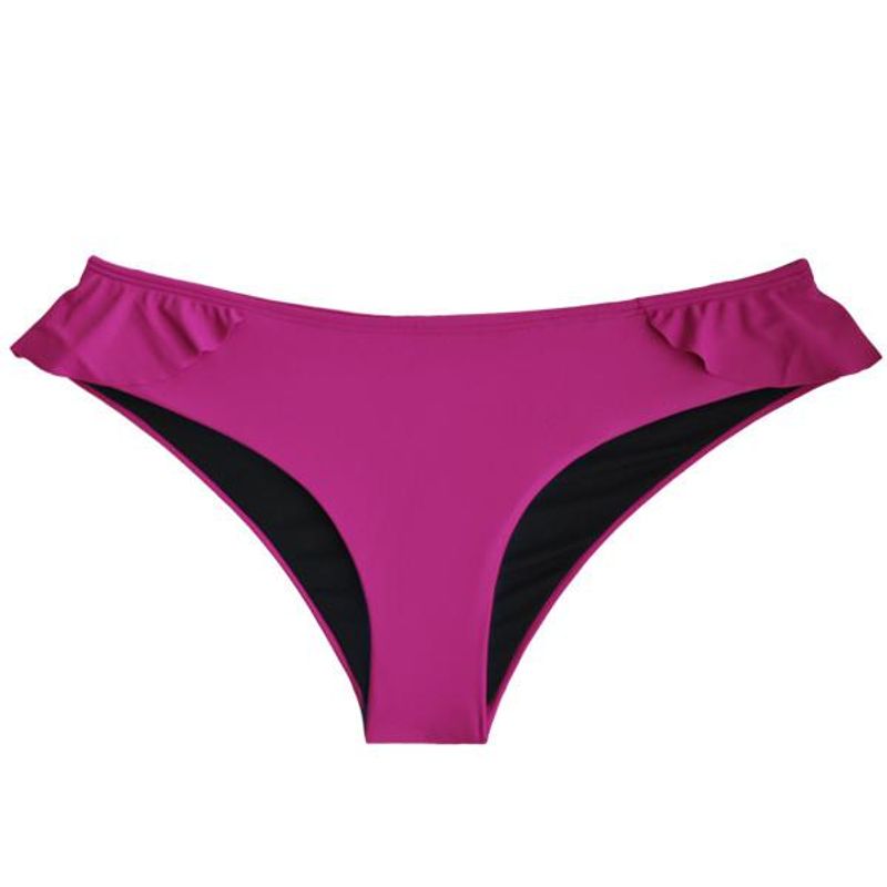 SAMIA - Bikini calzón con vuelos morado SAMIA