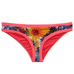 SAMIA - Calzón bikini clásico estampado naranja