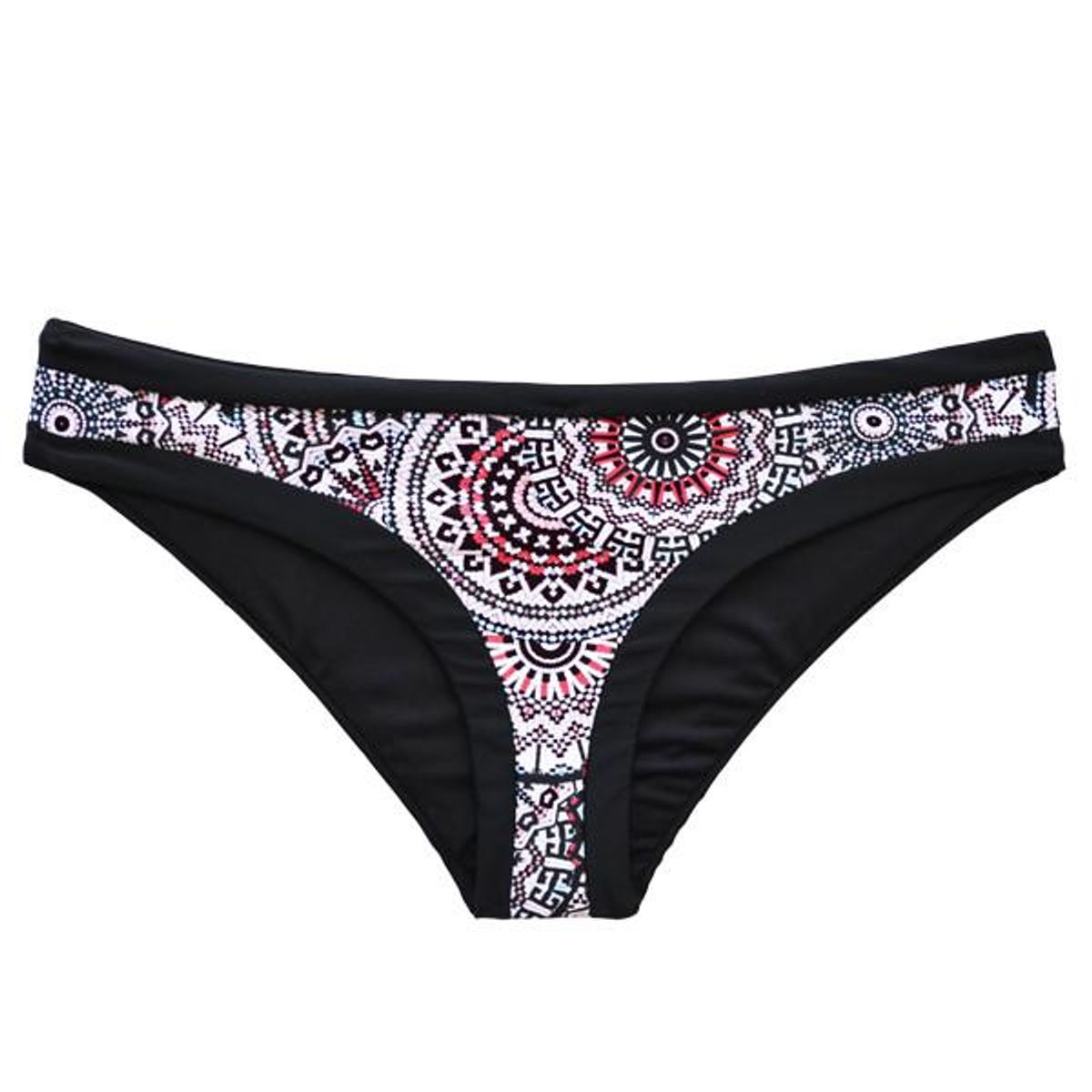 SAMIA - Calzón bikini clásico estampado negro - Multicolor