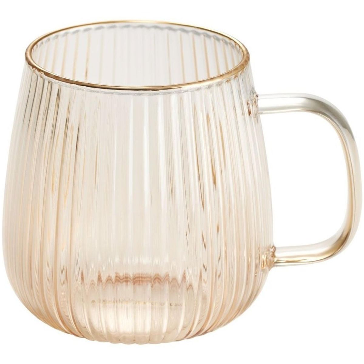 ADAGIO TEAS - Taza Vidrio Ribbed Ambar 500ml