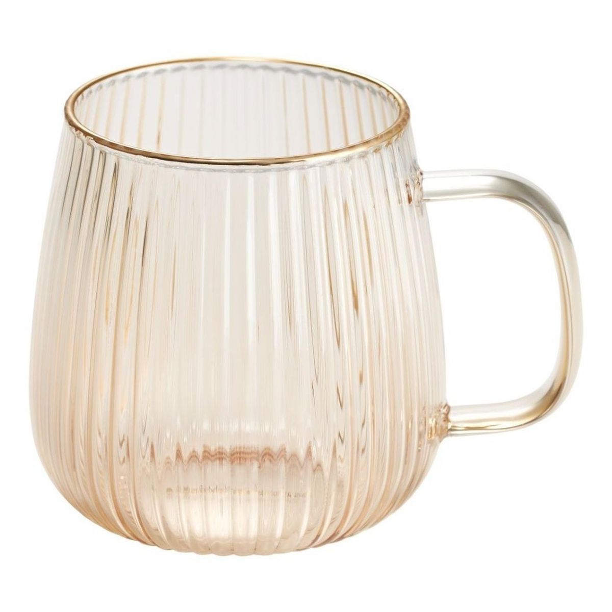 ADAGIO TEAS - Taza Vidrio Ribbed Ambar 500ml